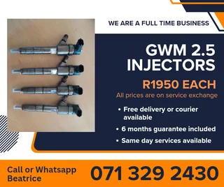 Gwm 2.5 Injectors For Sale With Warranty