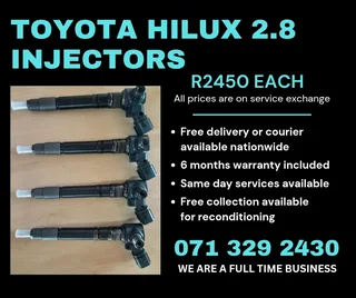 Toyota Hilux 2.8 Injectors For Sale With Warranty Included
