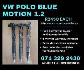 Vw Polo Blue Motion 1.2 Injectors For Sale With Warranty