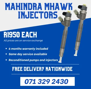 Mahindra Mhawk Injectors For Sale With Warranty Included