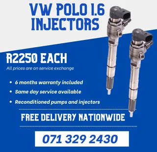 Vw Polo 1.6 Injectors For Sale With Warranty Included
