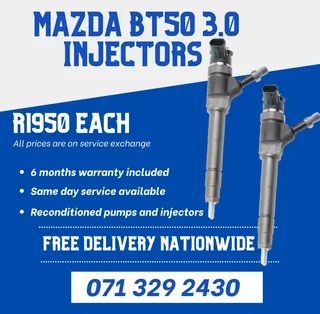 Mazda Bt50 3.0 Injectors For Sale With Warranty Included