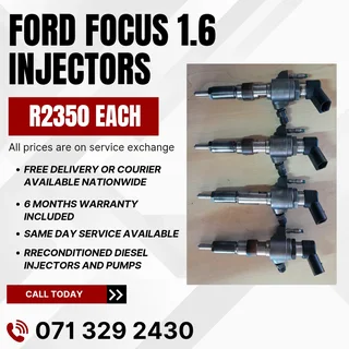 Ford Focus 1.6 Injectors For Sale With