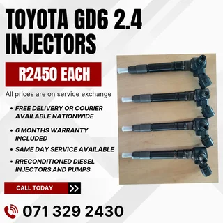 Toyota Gd6 2.4 Injectors For Sale With Warranty Included