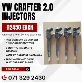 Vw Crafter 2.0 Injectors For Sale With Warranty Included