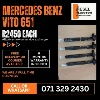 Mercedes Benz Vito 651 Injectors For Sale With Warranty Included
