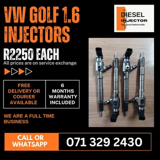Vw Golf 1.6 Injectors For Sale With Warranty Included