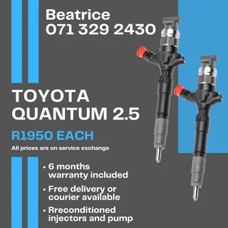 Toyota Quantum 2.5 Injectors For Sale With Warranty