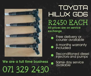 Toyota Hilux Gd6 2.4 Injectors For Sale With Warranty