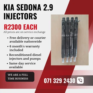 Kia Sedona 2.9 Injectors For Sale With Warranty Included