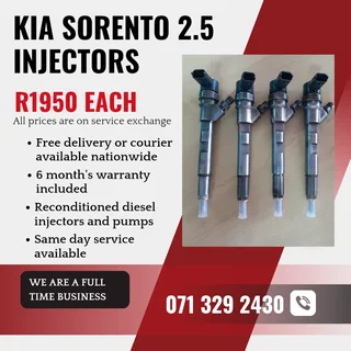Kia Sorento 2.5 Injectors For Sale With Warranty