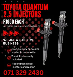 Toyota Quantum 2.5 Injectors For Sale With Warranty Included