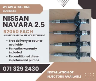Nissan Navara 2.5 Injectors For Sale With Warranty Included