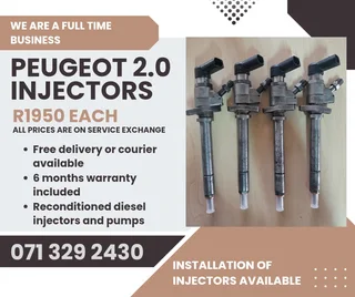 Peugeot 2.0 Injectors For Sale With Warranty Included