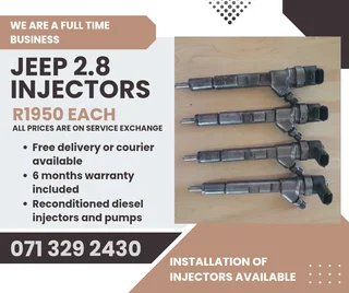 Jeep 2.8 Injectors For Sale With Warranty Included