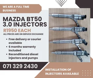 Mazda Bt50 3.0 Injectors For Sale With Warranty