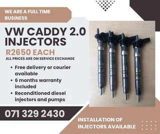 Vw Caddy 2.0 Injectors For Sale With Warranty
