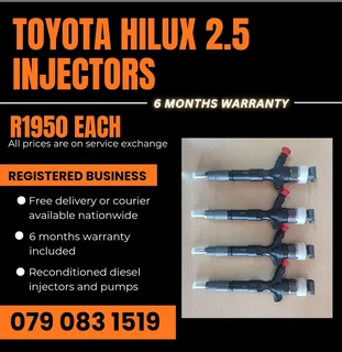 Toyota Hilux 2.5 Injectors For Sale With Warranty
