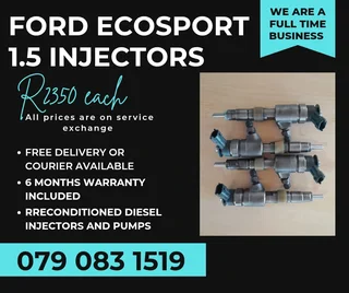 Ford Ecosport 1.5 Injectors For Sale With Warranty