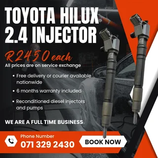 Toyota Hilux 2.4 Injectors For Sale With Warranty