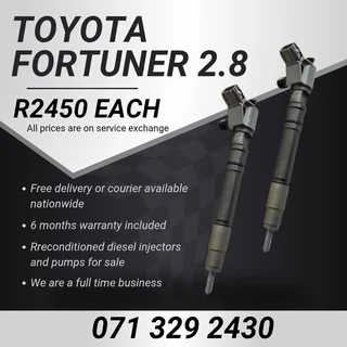 Toyota Fortuner 2.8 Injectors For Sale With Warranty
