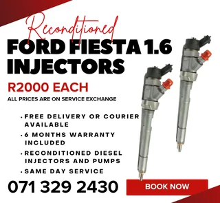 Ford Fiesta 1.6 Injectors For Sale With Warranty