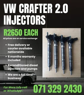 Vw Crafter 2.0 Injectors For Sale With Warranty