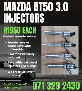 Mazda Bt50 3.0 Injectors For Sale With Warranty
