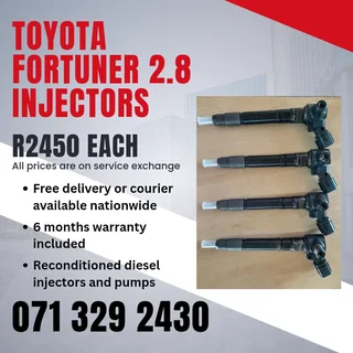 Toyota Fortuner 2.8 Injectors For Sale With Warranty