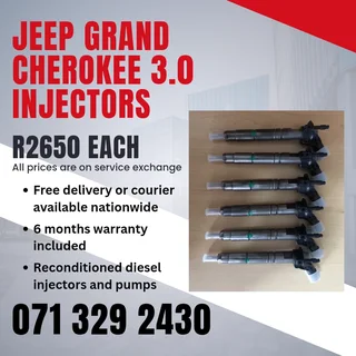 Jeep Grand Cherokee 3.0 Injectors For Sale With Warranty