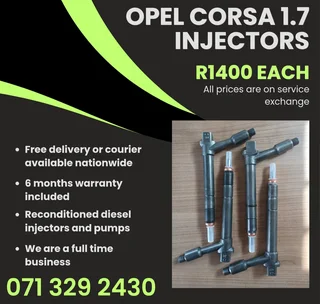 Opel Corsa 1.7 Injectors For Sale With Warranty