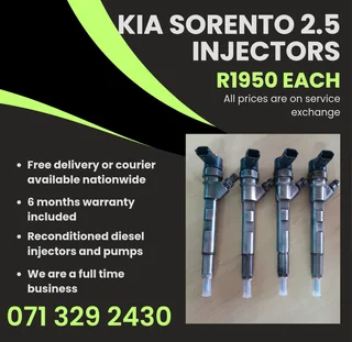 Kia Sorento 2.5 Injectors For Sale With Warranty