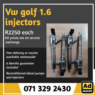 Vw Golf 1.6 Injectors For Sale With Warranty