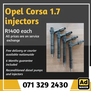 Opel Corsa 1.7 Injectors For Sale With Warranty Included
