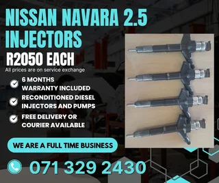 Nissan Navara 2.5 Injectors For Sale With Warranty