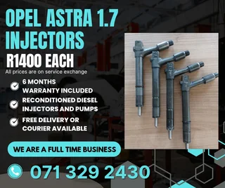 Opel Astra 1.7 Injectors For Sale With Warranty