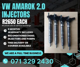 Vw Amarok 2.0 Injectors For Sale With Warranty Included