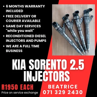 Kua Sorento 2.5 Injectors For Sale With Warranty Included