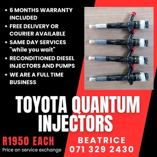 Toyota Quantum Diesel Injectors For Sale With Warranty Included