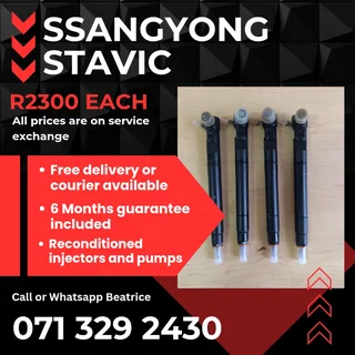 Ssangyong Stavic Injectors For Sale With Warranty