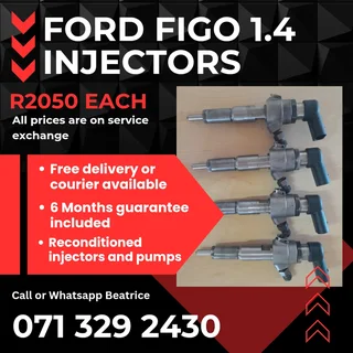 Ford Figo 1.4 Injectors For Sale With Warranty Included