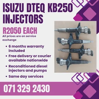 Isuzu Dteq Kb250 Injectors For Sale With Warranty