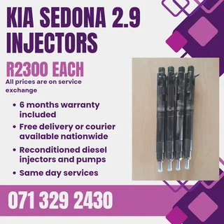 Kia Sedona 2.9 Injectors For Sale With Warranty