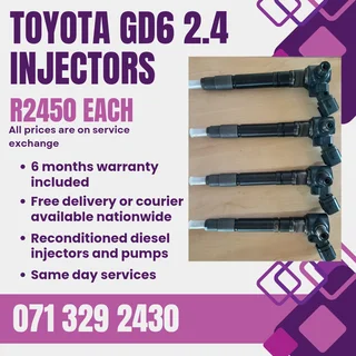 Toyota Gd6 2.4 Injectors For Sale With Warranty