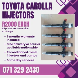 Toyota Carolla Injectors For Sale With Warranty