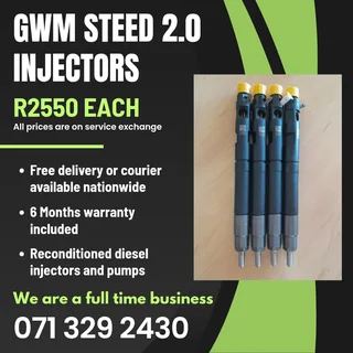 Gwm Steed 2.0 Injectors For Sale With Warranty