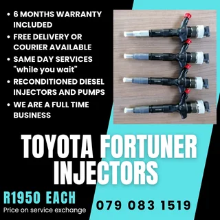 Toyota Fortuner Injectors For Sale With Warranty Included In