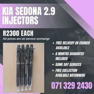 Kia Sedona 2.9 Injectors For Sale With Warranty Included