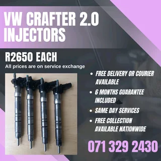 Vw Crafter 2.0 Injectors For Sale With Warranty Included