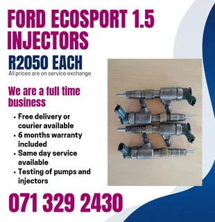 Ford Ecosport 1.5 Injectors For Sale With Warranty